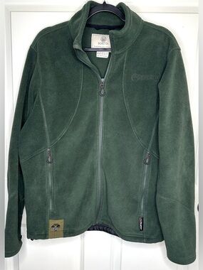Beretta Polartec Fleece Jacket Green Full Zip Outdoor Hunting XXL